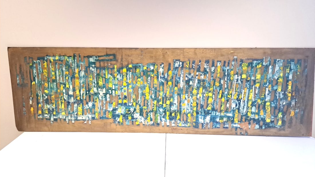 MCM Abstract Oil on Board by George Kosanovic (1 of 8)