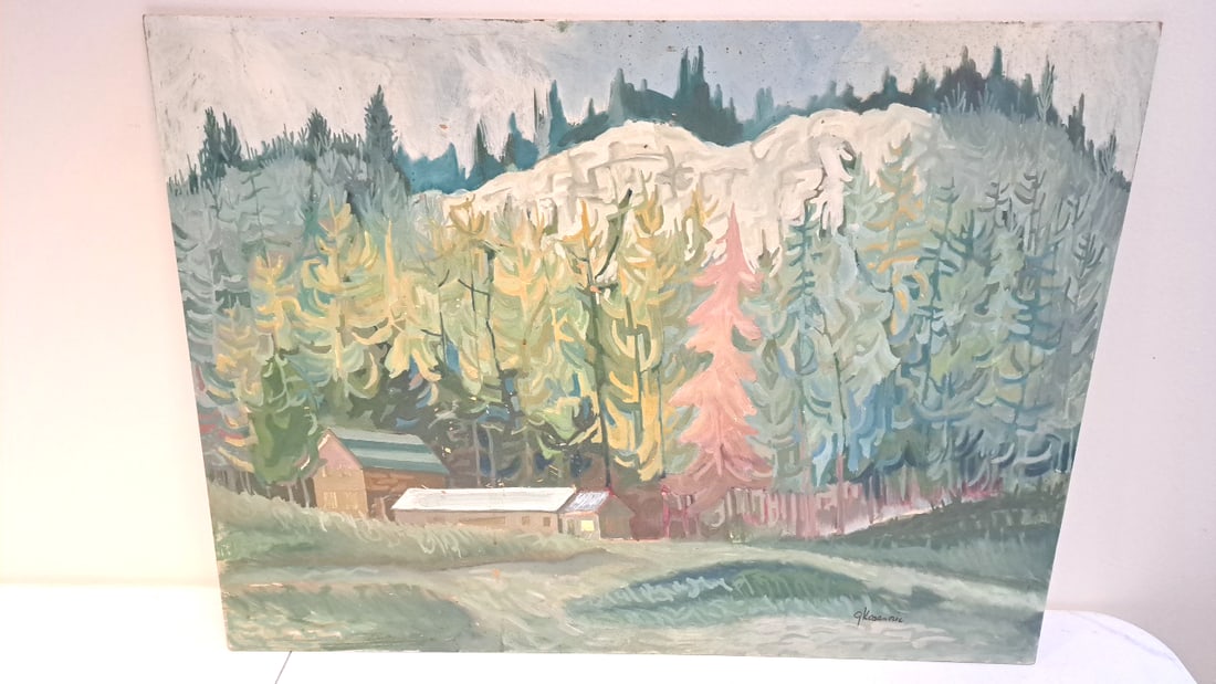 MCM Abstract Oil on Board by George Kosanovich - Homestead (1 of 6)