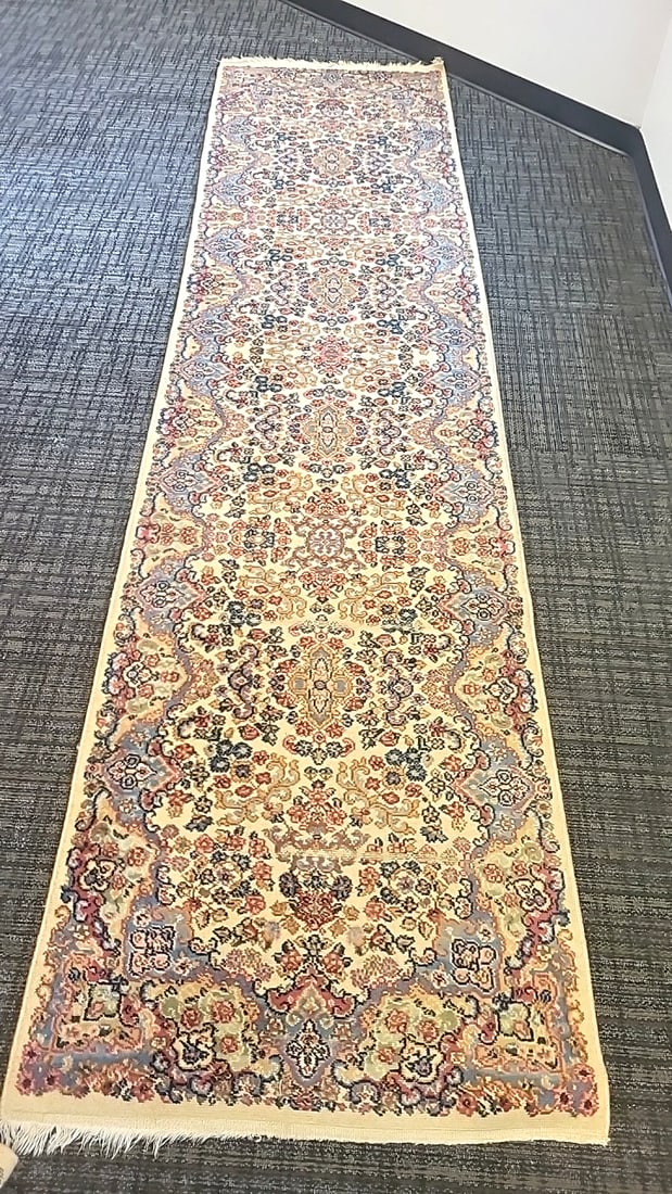 Vintage rug Lanamar by Karastan has wear: This is an estate auction in Seattle WA featuring artwork, furniture, and general estate items.This auction offers local pick up in the Seattle area on 9/13 between 10am-3pm. If you intend to pick up,