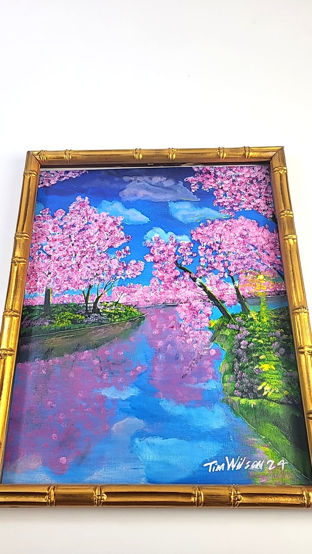 Well on board cherry blossom scene by Tim Wilson: This is an estate auction in Seattle WA featuring artwork, furniture, and general estate items.This auction offers local pick up in the Seattle area on 9/13 between 10am-3pm. If you intend to pick up,