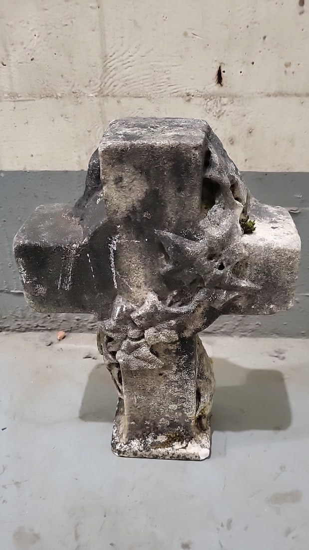 Vintage Stone cross - weathered cemetery (1 of 5)