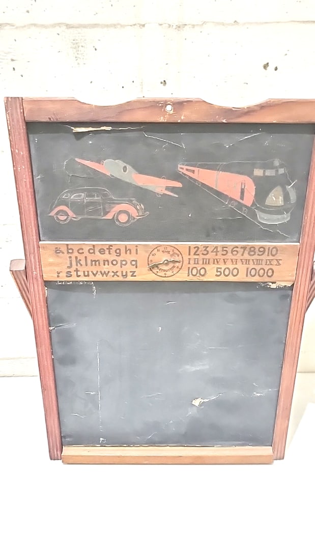 Vintage child's chalkboard activity center (1 of 9)