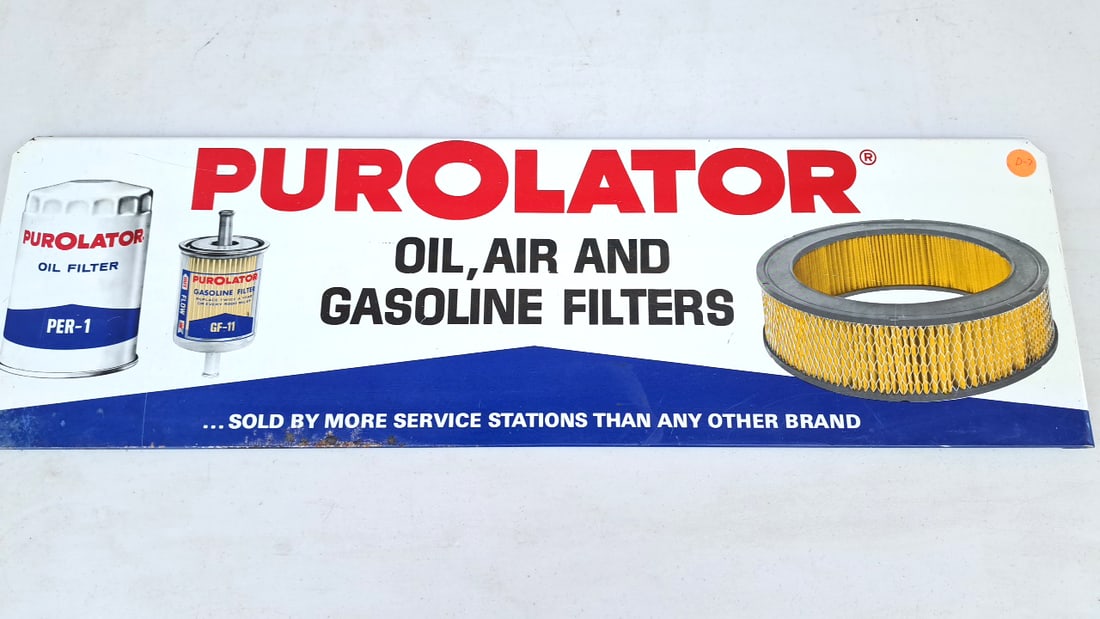 Vintage Purolator Oil Air Gasoline Filters Metal Sign PER-1 GF-11 36"x12": 26x8x1 5 READ: There are limited shipping options for this auction.This is an estate auction in Seattle WA featuring artwork, furniture, and general estate items.This auction offers local pick up in t