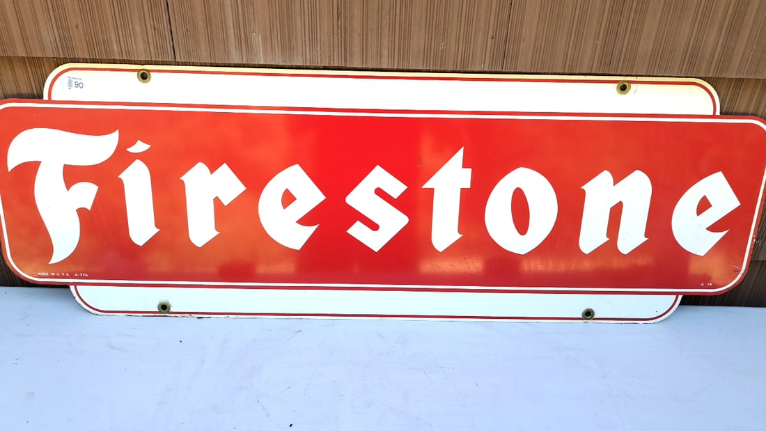 Firestone レトロ金属サイン Firestone レトロ金属サイン