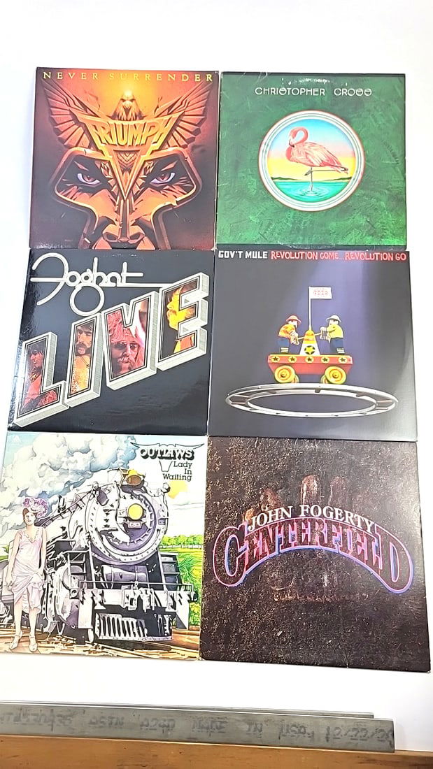 Lot of 6 Vintage Vinyl Records: Triumph, Christopher Cross, Foghat, Gov't Mule, Outlaws, John Fog... (1 of 13)