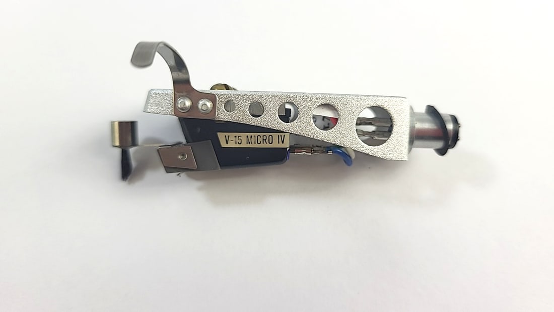 Turntable Cartridge Headshell V-15 MICRO IV 4036de Silver Vintage Audio Component (1 of 5)
