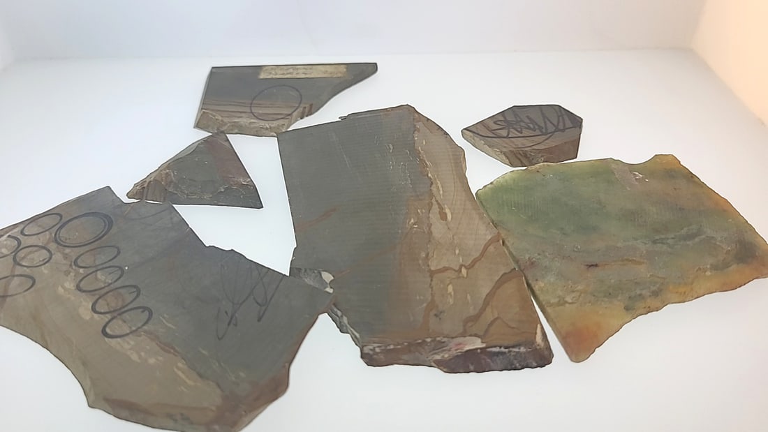 Jasper Slabs 11oz: This is a continuation of our pro jeweler's estate auction. These are from his personal collection, many faceted by himself. Gems were cataloged with the assistance of GIA certified jewelers. Weights