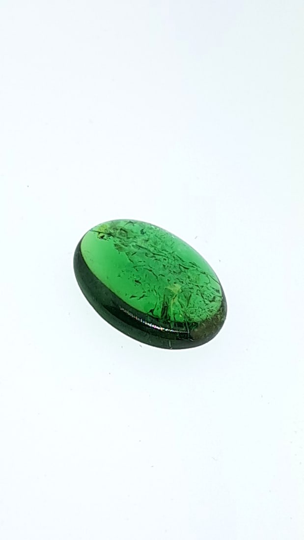 Emerald Cabochon 5.7c 11.5x15.5mm: This is a continuation of our pro jeweler's estate auction. These are from his personal collection, many faceted by himself. Gems were cataloged with the assistance of GIA certified jewelers. Weights