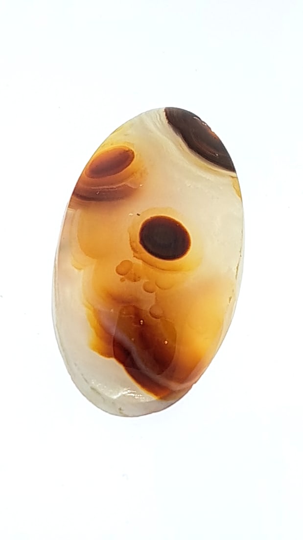 Montage Agate Polished Oval Cabochon 17x37.5mm Ray Gabriel: This is a continuation of our pro jeweler's estate auction. These are from his personal collection, many faceted by himself. Gems were cataloged with the assistance of GIA certified jewelers. Weights