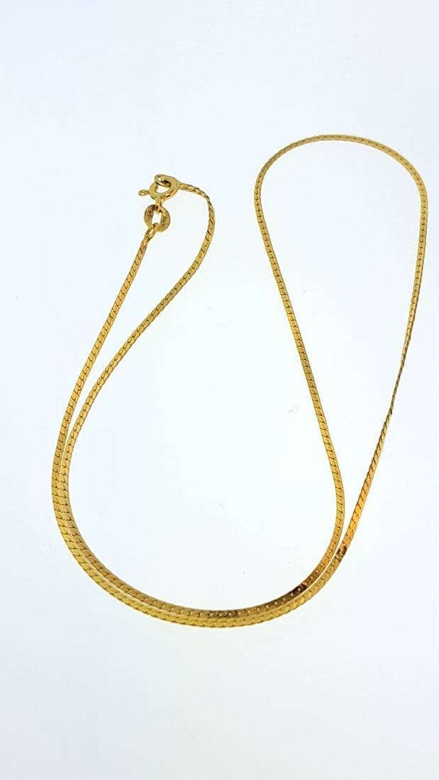 14k Gold Chain 16in Italy 2.14g: This jewelry auction is part of an estate sale on 11/7 in Edmonds WA. Pick up will be at the sale, details here https://www.estatesales.net/WA/Edmonds/98026/4683240. Items tested using Kee gold tester