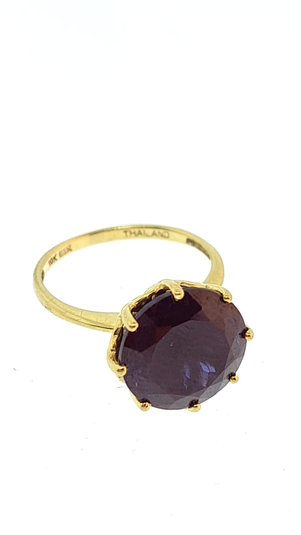 10k Gold And Color Change Synthetic Sapphire Ring Size 6 3.8g (1 of 5)