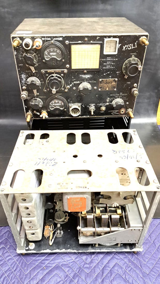 Collins T-47/ART-13 Vintage Tube Transmitter Black 19" Military Radio Untested AS-IS (1 of 12)