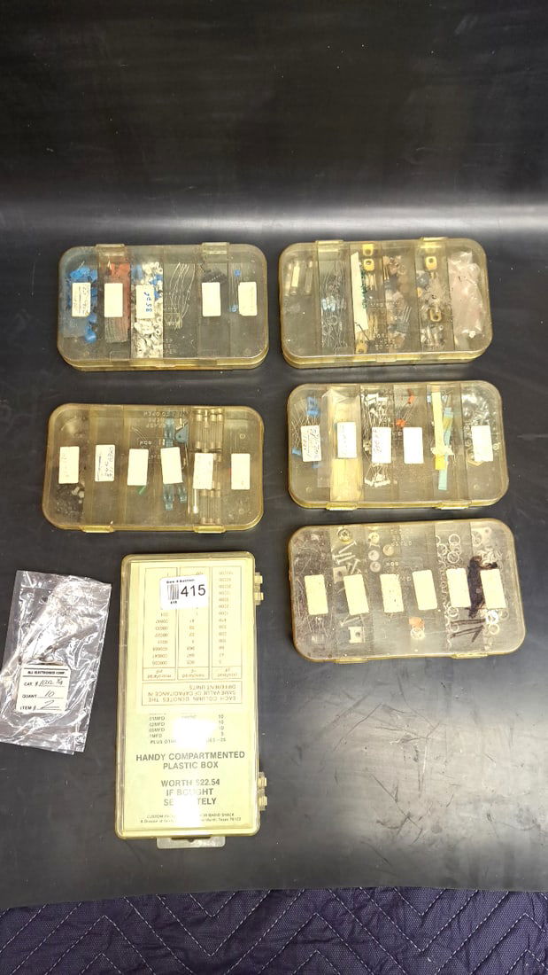 GL Electronics GES-800C Handy Compartmented Electronic Parts Box Kit Yellow Vintage Mixed Compone... (1 of 7)