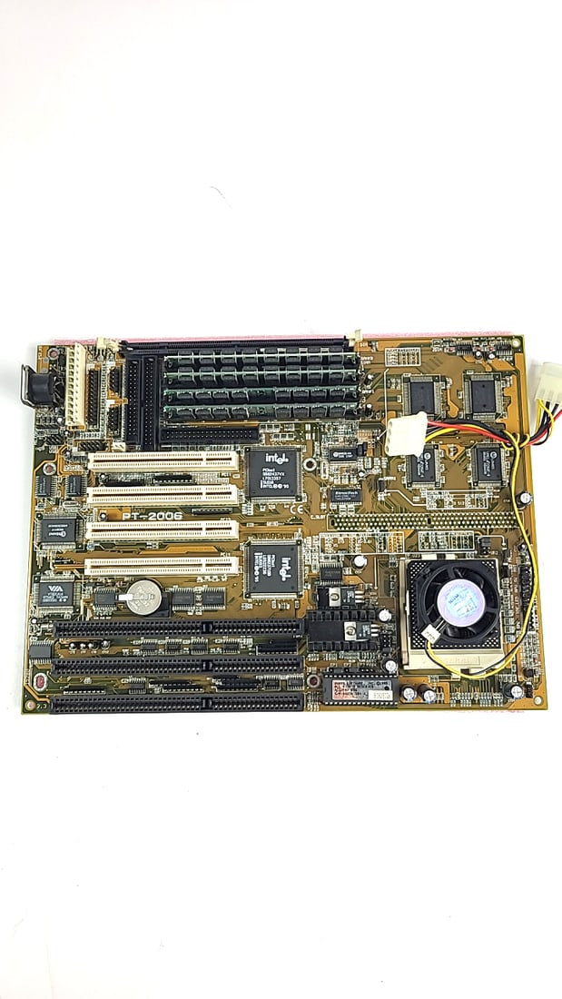 Vintage Intel Motherboard PT-2006 AT Socket 7 Brown: Nice selection of vintage electronics including military radios and components, amateur radio equipment, vintage computing, and more. Most equipment is UNTESTED. Where we’ve don’t testing 