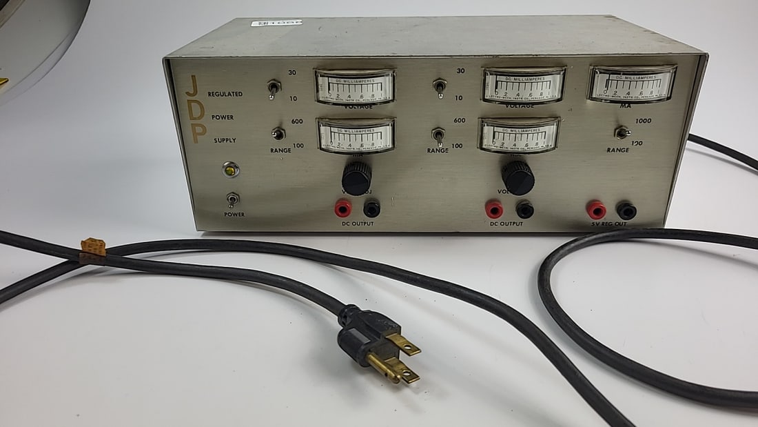 JDP Regulated Power Supply Unit Dual DC Output Vintage Test Equipment - Silver (1 of 5)