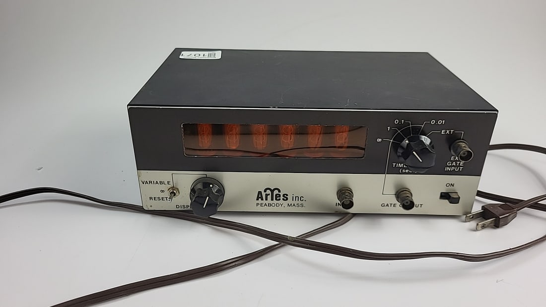 Aries Inc. Vintage Frequency Counter, Black/Silver, Peabody Mass, (1 of 6)