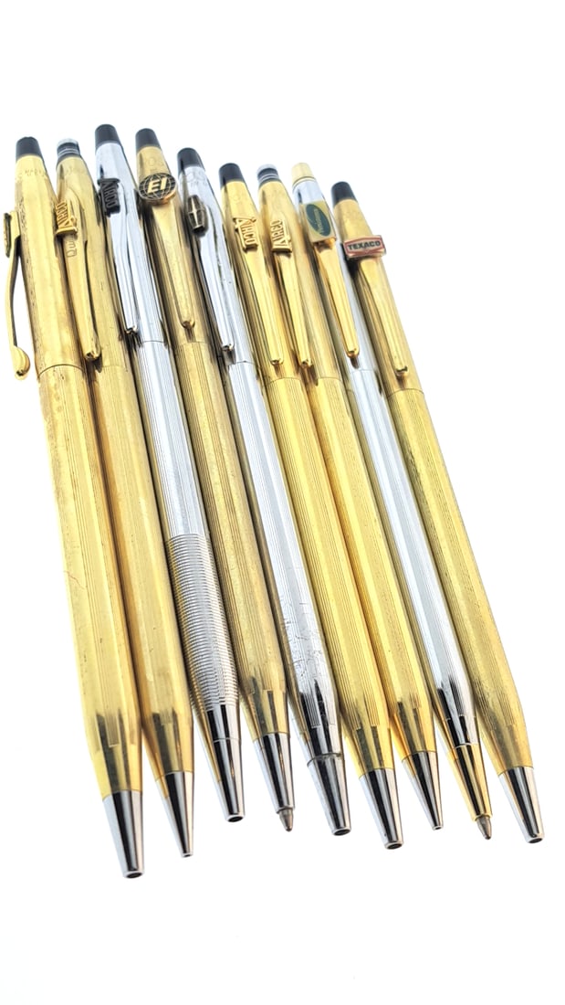 Large Lot Cross Century Ballpoint Pens and Pencils advertising logos Arco Texavo (1 of 3)