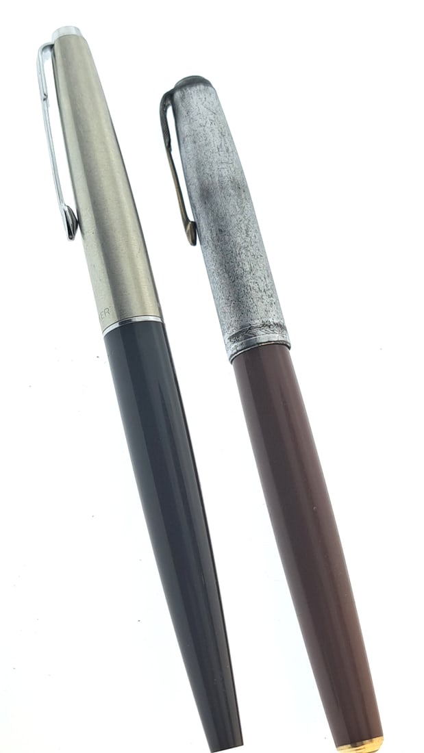 Vintage Parker Pens - Parker 45 And 51 some issues look at pics: "great selection of pens, watches, knives, and other gift items. Pens are in as found condition, please inspect pictures closely. Watches are working unless stated otherwise, however they may need nee