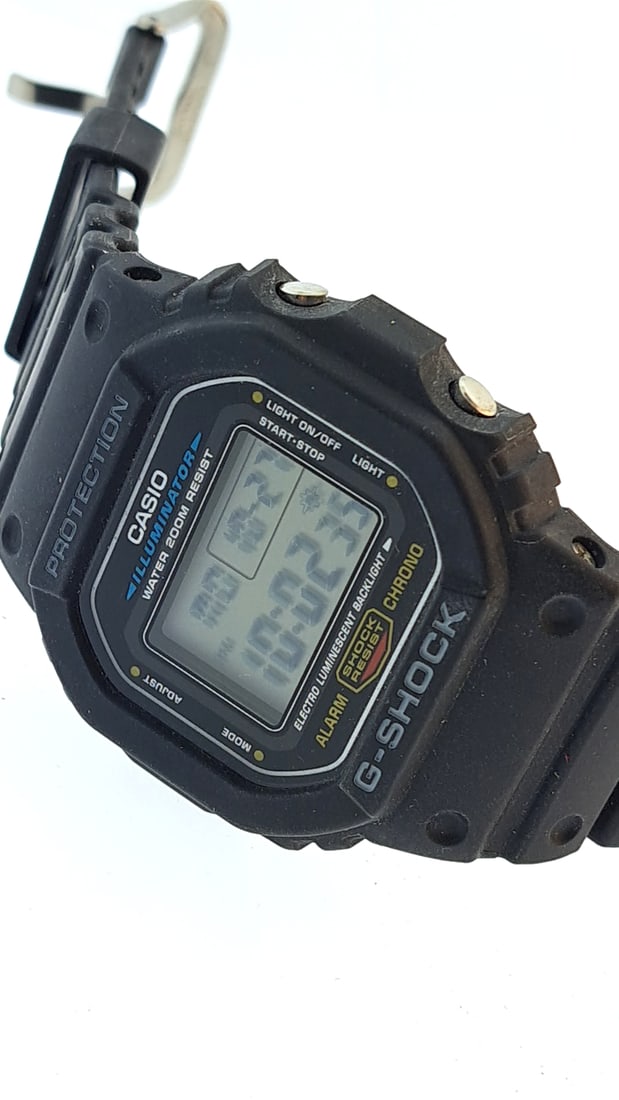 Casio G-Shock Illuminator Watch DW-5600E Black Digital WR 200M Stopwatch Alarm (1 of 5)