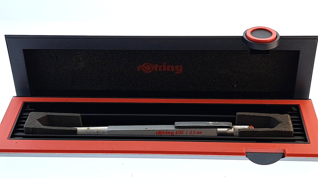 Rotring 600 Mechanical Pencil 0.9mm Silver with Box: Nice mix of estate goods. The family behind this estate had a high-end gift shop, so there's lots of brand new inventory including a large collection of King and Country, New ACME pens, quality watche