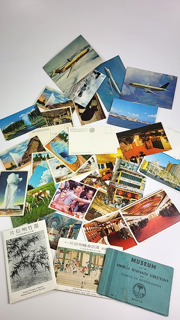 Vintage Chinese & US Postcard Lot with 3 themed collection packs : Aviation, Nature, Historical, ... (1 of 4)