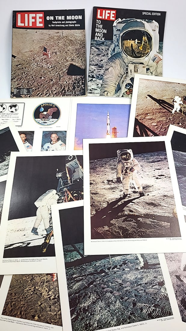 1969 Two Life Magazine Apollo 11 Moon Landing Special Edition  & Lot Photo Collection (1 of 13)