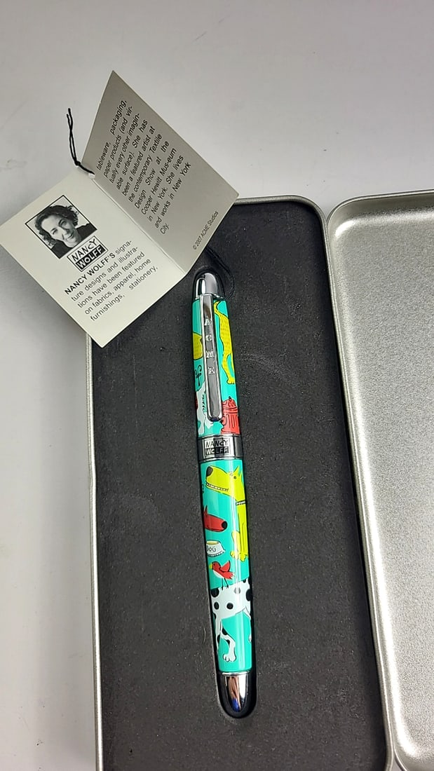 Acme Studio Nancy Wolff Designer Retractable Pen - Colorful Dog Pattern (1 of 7)