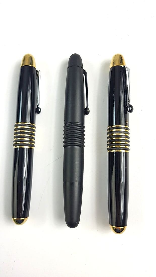Luxury Rollerball Pens Set - Black & Gold Trim, Stylish Design, Elegant Writing Instruments (1 of 8)