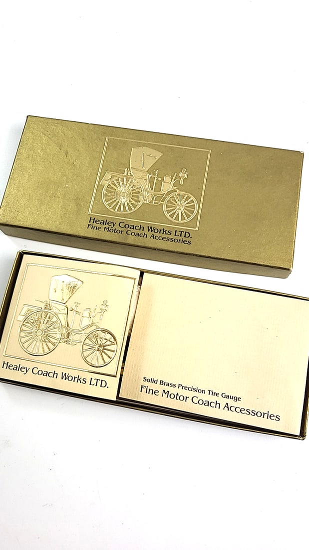 Healey Coach Works Ltd Solid Brass Precision Tire Gauge Fine Motor Coach Accessories: Nice mix of estate goods. The family behind this estate had a high-end gift shop, so there's lots of brand new inventory including a large collection of King and Country, New ACME pens, quality watche