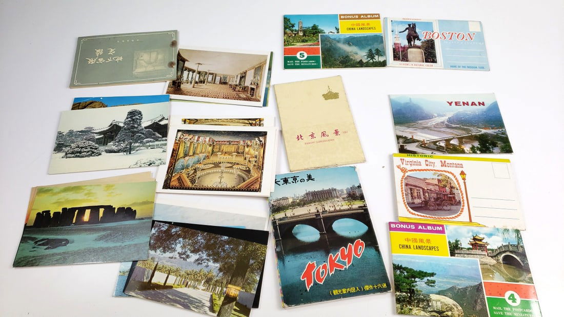 Vintage Travel Postcards Collection: Tokyo, Boston, China, Stonehenge, Yenan, Virginia City (1 of 11)
