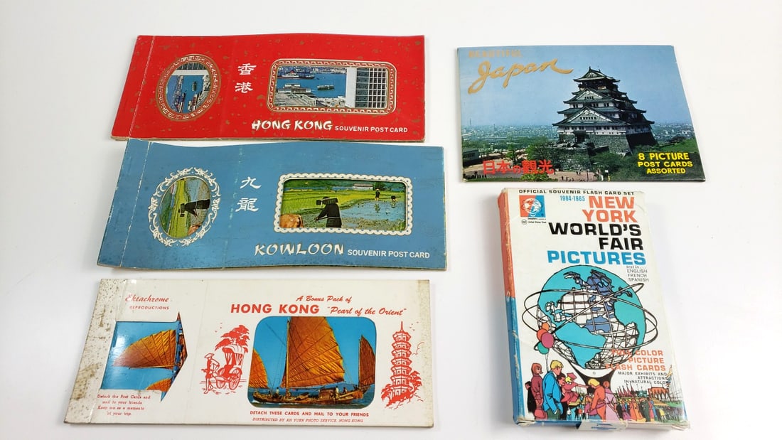 Vintage Souvenir Postcard Sets Hong Kong, Japan, New York World's Fair 1964-1965 (1 of 10)