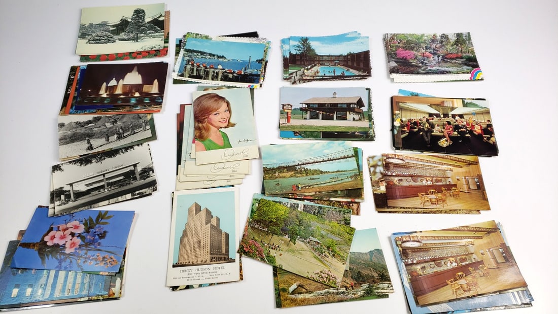 Vintage Postcard Collection - Scenic Views, Landmarks, Portraits - Mixed Era and Themes: Nice mix of estate goods. The family behind this estate had a high-end gift shop, so there's lots of brand new inventory including a large collection of King and Country, New ACME pens, quality watche