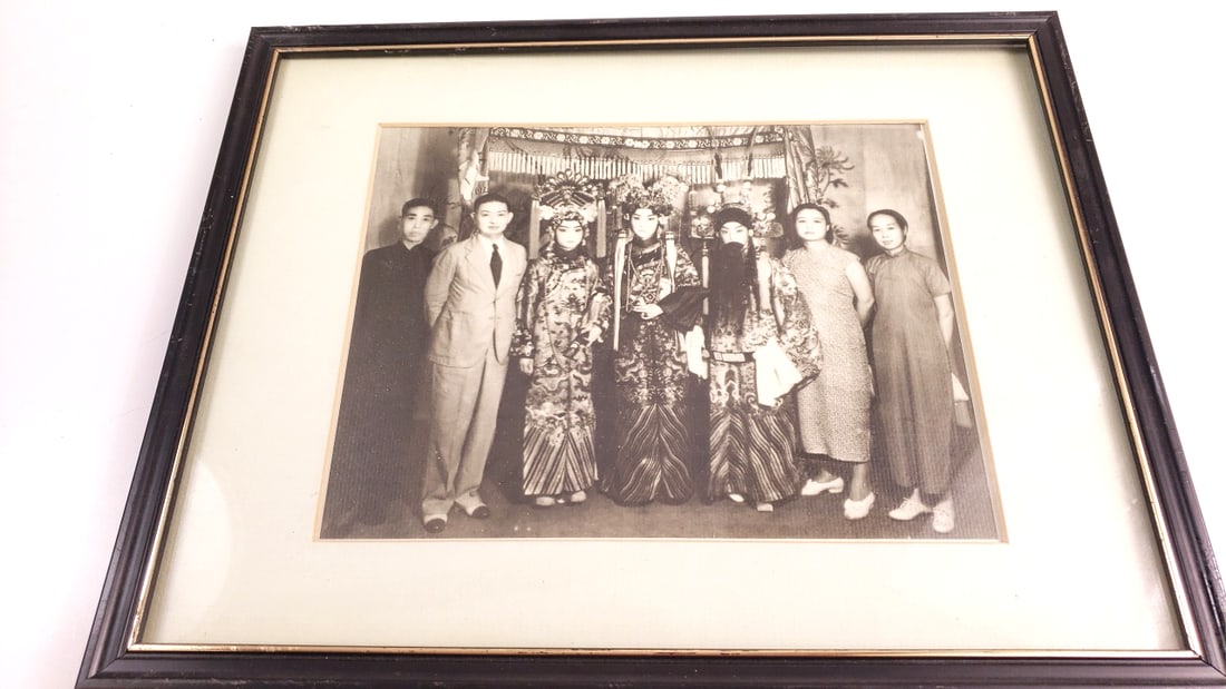 Vintage Framed Black and White Photo Queen of Peking Opera Mei Langfan: Nice mix of estate goods. The family behind this estate had a high-end gift shop, so there's lots of brand new inventory including a large collection of King and Country, New ACME pens, quality watche