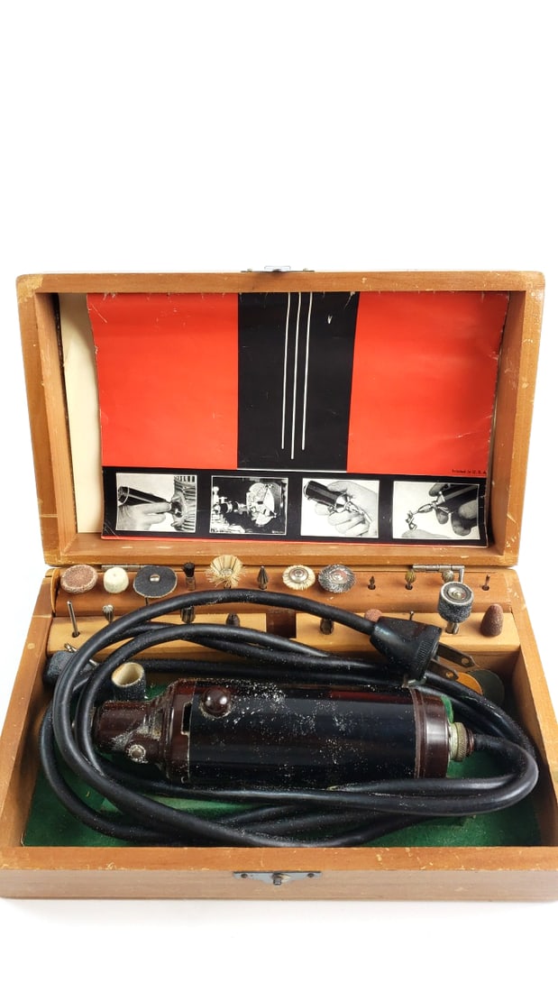 Vintage Dremel Handheld Rotary Tool Kit with Attachments - USA Made (1 of 5)