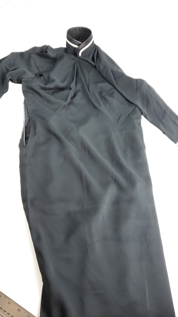 Chinese Chipau Black Long-Sleeve Silk Dress with High Collar: Nice mix of estate goods. The family behind this estate had a high-end gift shop, so there's lots of brand new inventory including a large collection of King and Country, New ACME pens, quality watche