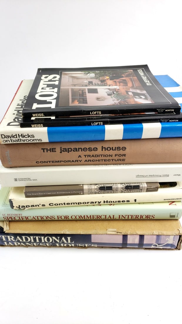Architecture & Interior Design Books Lot - Lofts, Japanese Houses, David Hicks, Rezakoff (1 of 14)