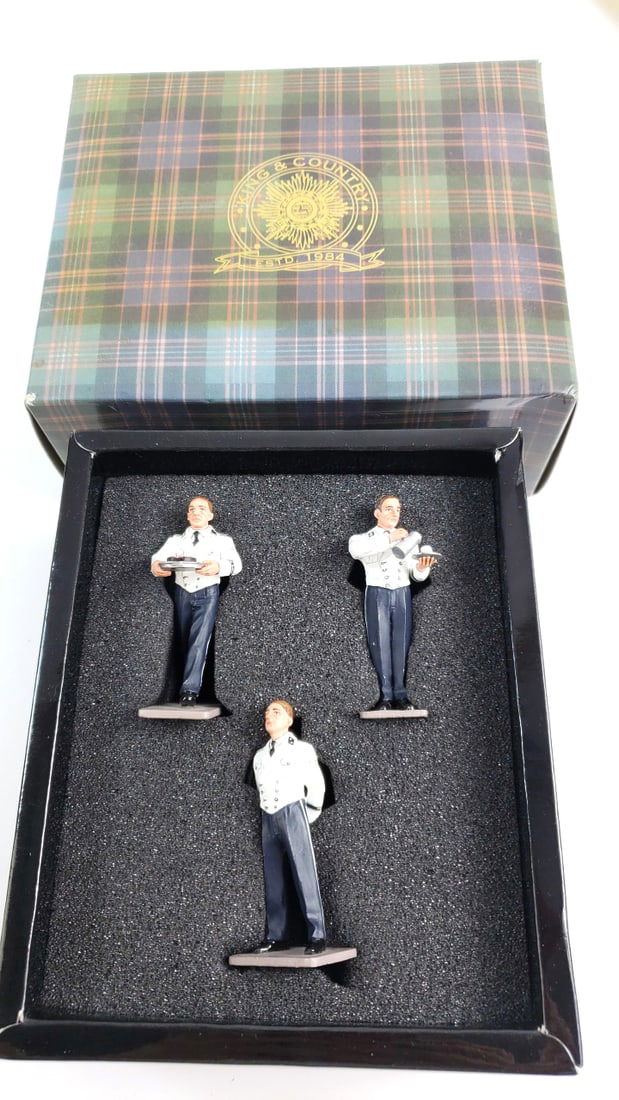 King & Country Berhof Waiters Set, Waiters, Boxed, Collectible Figurines, Est. 1984 (1 of 7)