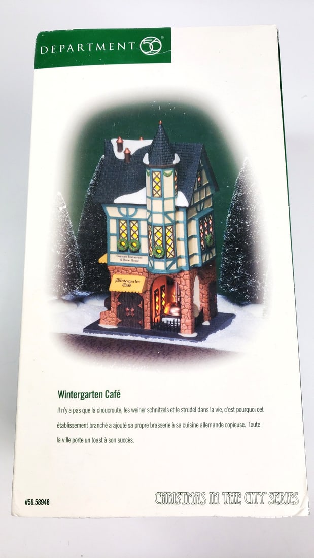Dept 56 Wintergarten Cafe Christmas Village Building #56.58948 Collectible Holiday Decor (1 of 4)