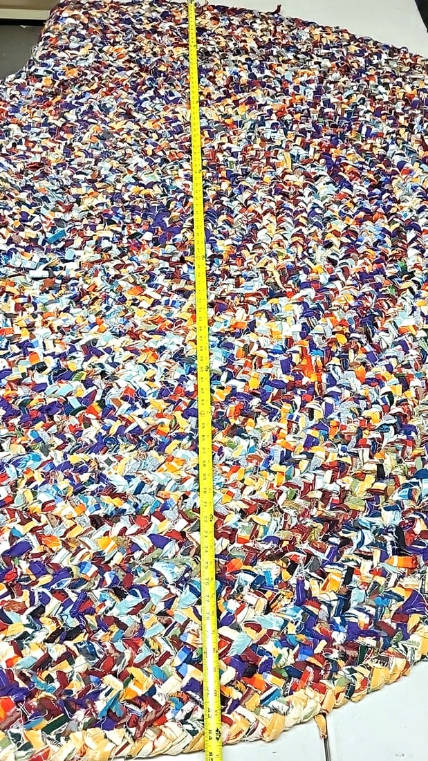 Circular Pendleton Factory Selvage Wool Rug 84" - 5