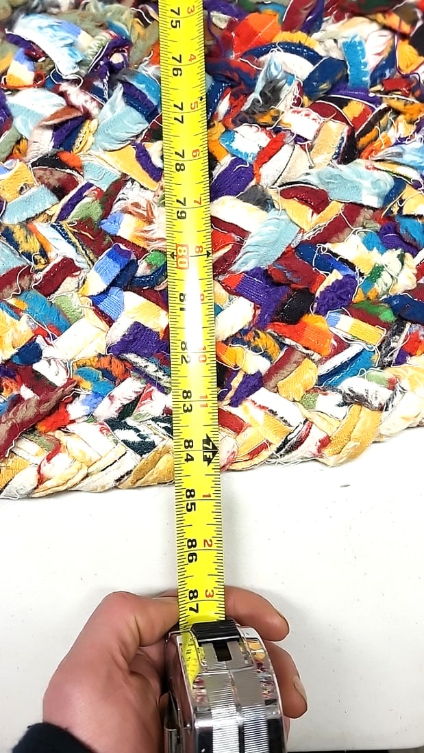 Circular Pendleton Factory Selvage Wool Rug 84" - 6