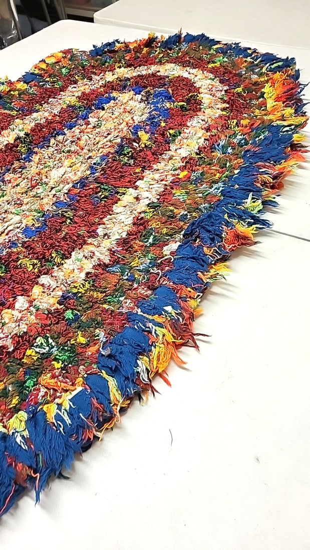 Oval Pendleton Factory Selvage Wool Rug 64" x 36" - 3