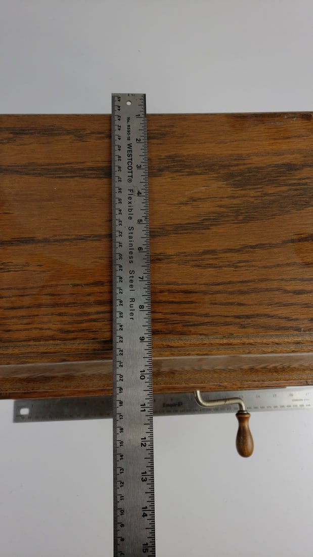 Edison Amberol Cylinder Phonograph Oak Finish Vintage Record Player Antique Style - 8