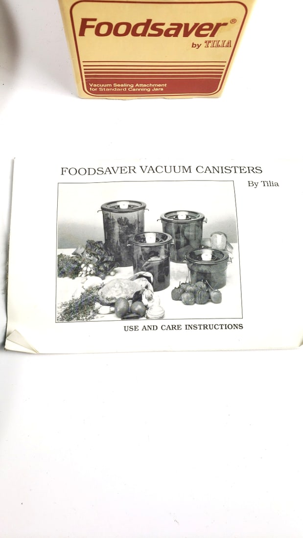 Foodsaver Tilia Vacuum Canisters with Accessories - Smoky Gray - Vacuum Sealer Containers Set - 2