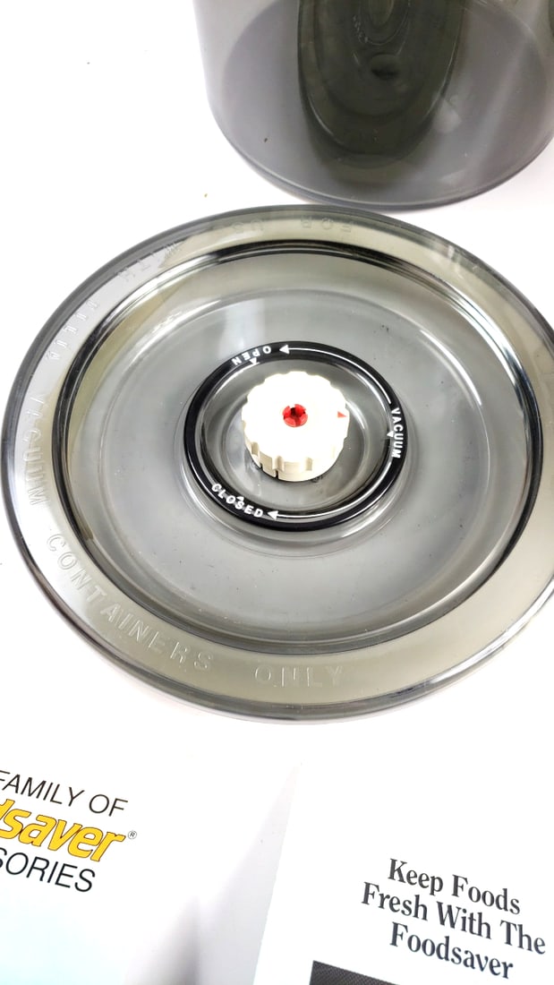 Foodsaver Tilia Vacuum Canisters with Accessories - Smoky Gray - Vacuum Sealer Containers Set - 3