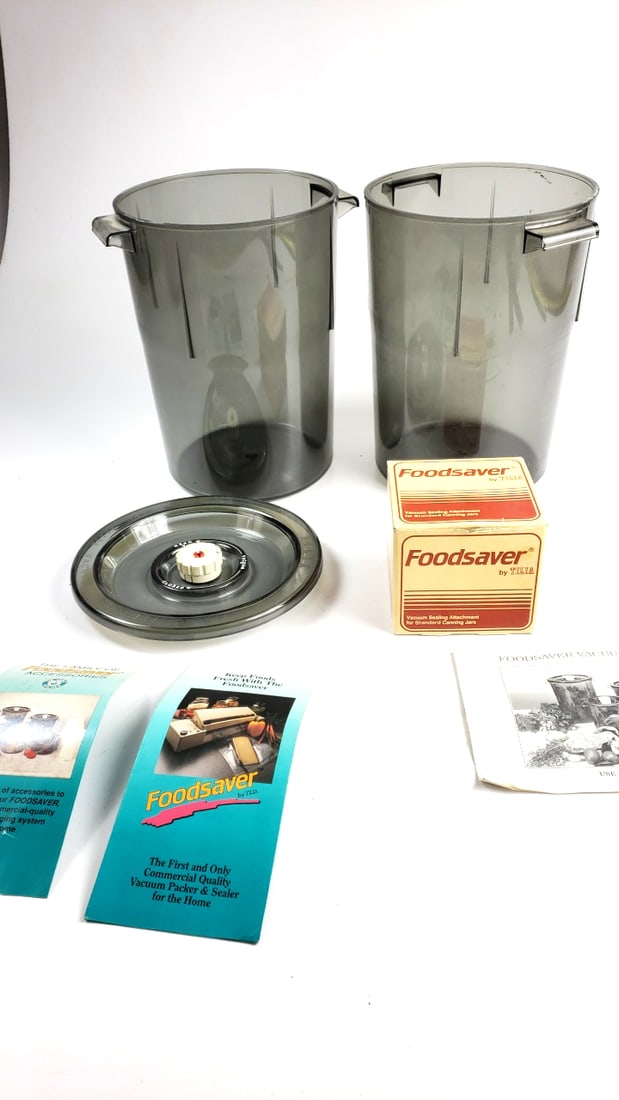 Foodsaver Tilia Vacuum Canisters with Accessories - Smoky Gray - Vacuum Sealer Containers Set - 7