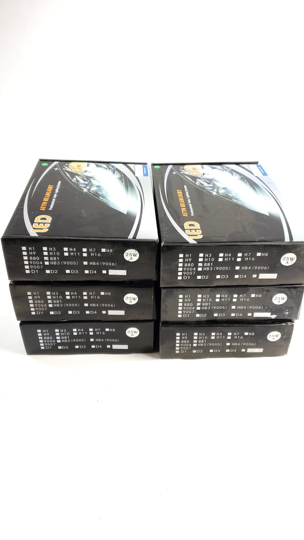 Lof of 6 LED Auto Headlight - #881 Professional Auto Lighting System, Super Bright Lumileds - 5