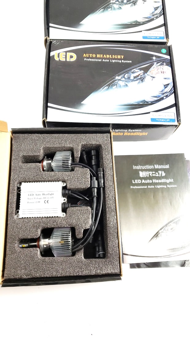 Lot Of 3 HB3 (9005) LED Auto Headlight Lumileds Professional Lighting System Super Bright - 2