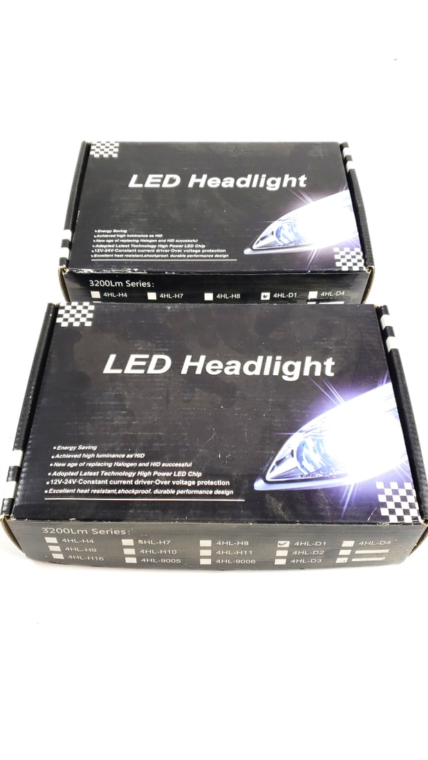 Lot of 2 LED Headlight 3200Lm 4HL-D1 High Power Chip Energy Saving Auto Light Set: This is a general auction of estate goods. All items as as pictured. Local pick up will be on 3/14 at our warehouse in Sodo (3429 Airport Way S) from 10am-1pm. Items not picked up will be subjec