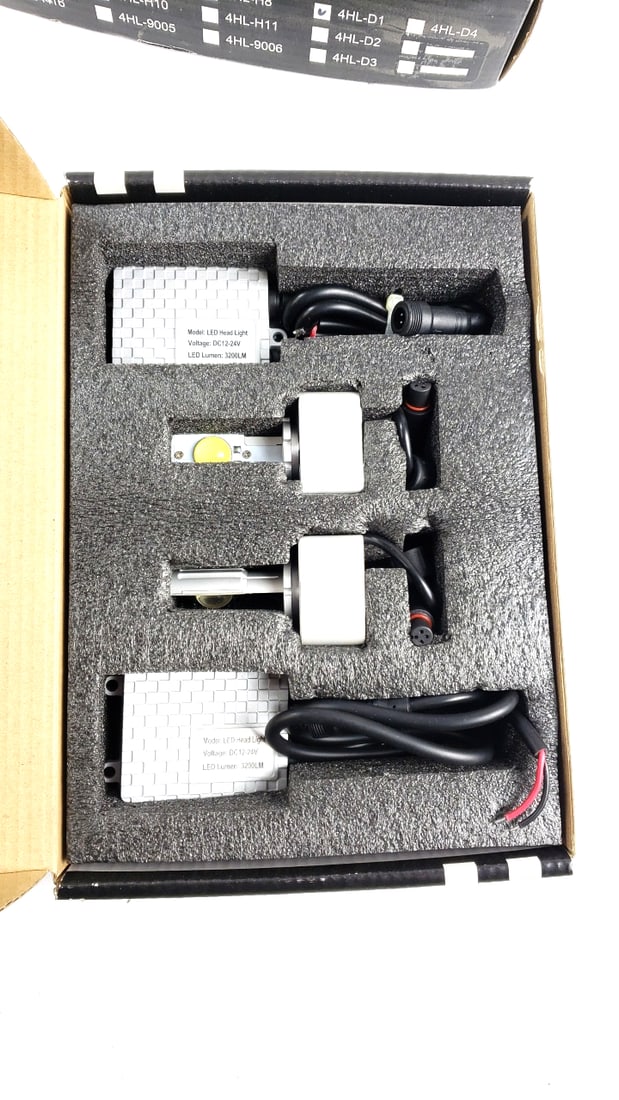 Lot of 2 LED Headlight 3200Lm 4HL-D1 High Power Chip Energy Saving Auto Light Set - 2