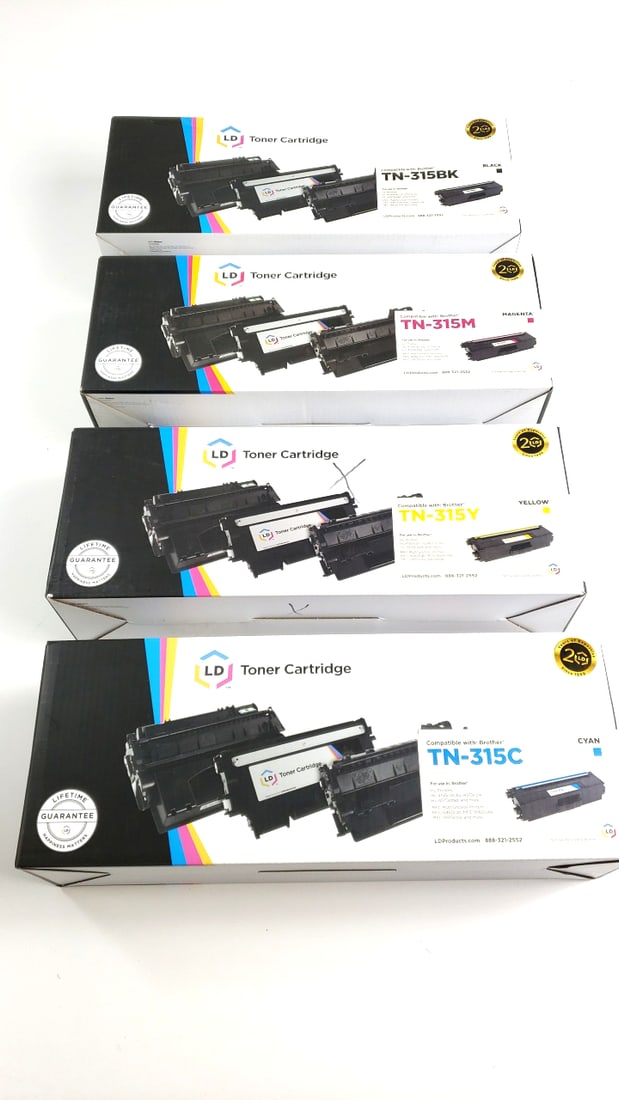 Brother Printer LD Toner Cartridge Set TN-315BK TN-315M TN-315Y TN-315C Black Cyan Magenta Yellow... (1 of 9)